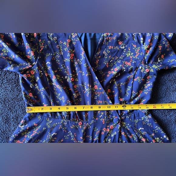 MADEWELL Amaranth Wrap Dress in Moonless Floral Women Size 6 - Picture 5 of 9